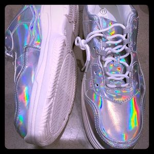 Iridescent Unicorn Festival Platform Sneakers
